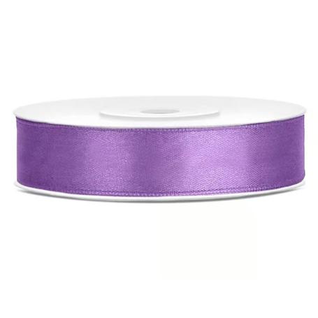 Wstążki satynowe 12mm/25m - lawendowy