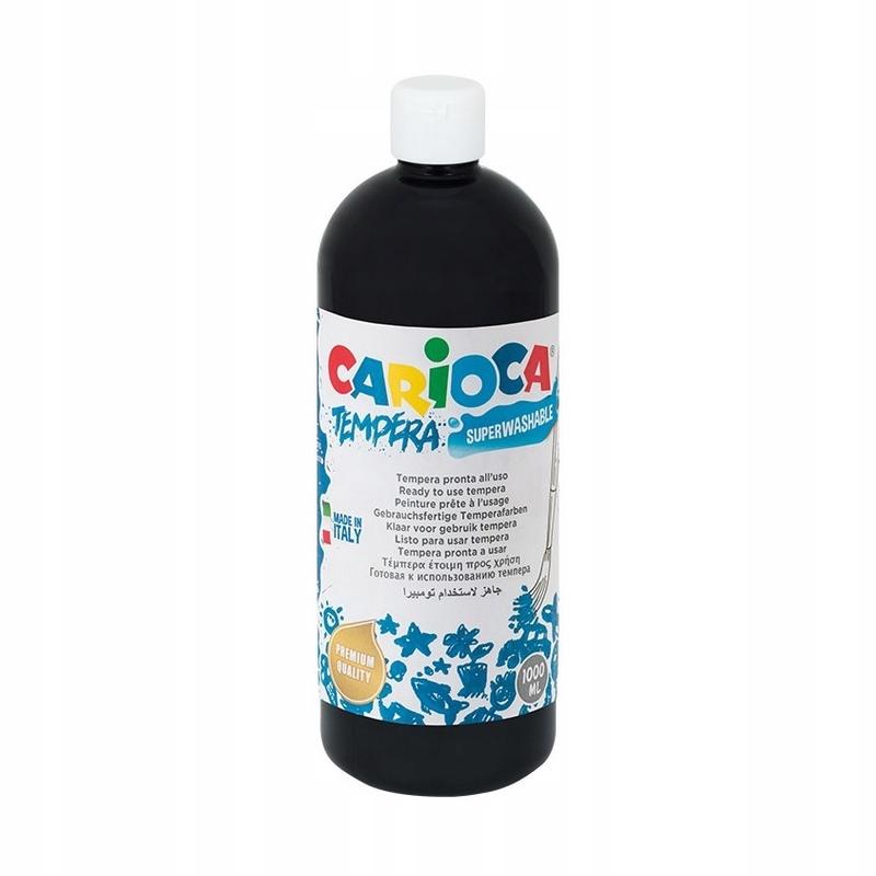 Farba tempera Carioca 1000ml czarna