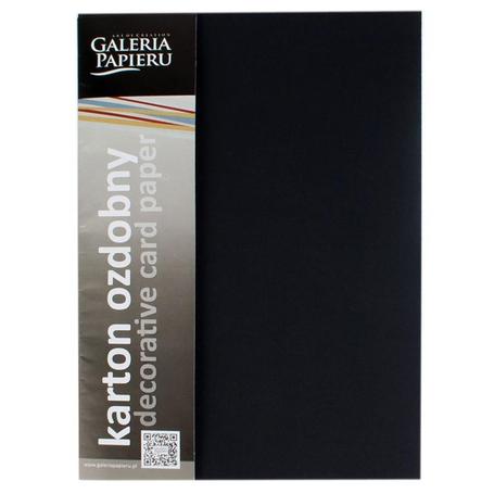 Papier wizytówkowy ozdobny GALERIA PAPIERU FLORYDA A4 250g/20ark. czarny 200307
