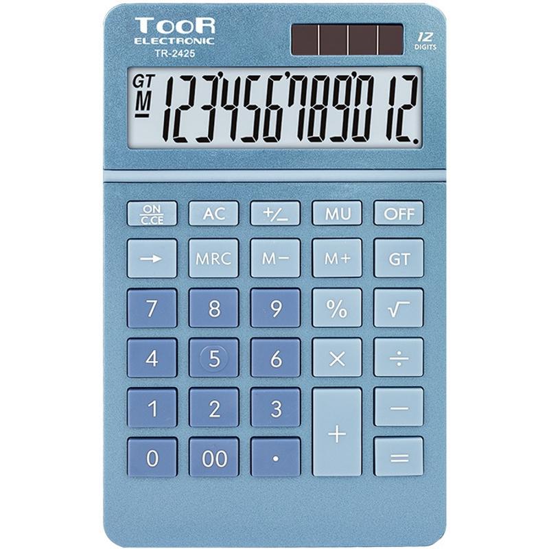 Kalkulator prosty TOOR Electronic TR-2425 - niebieski (NA MATURĘ)