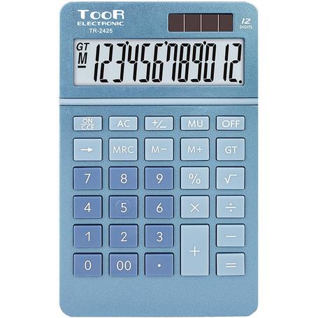Kalkulator prosty TOOR Electronic TR-2425 - niebieski (NA MATURĘ)
