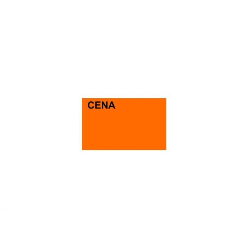Metka cenowa DUŻA z napisem cena  48mm x 28mm  "B" pomarańczowa - a'5 rolek