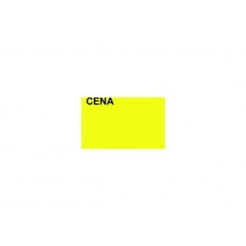 Metka cenowa DUŻA z napisem cena  48mm x 28mm  "B" żółta - a'5 rolek