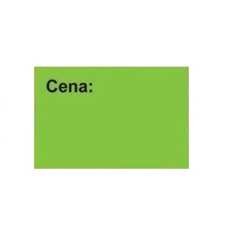 Metka cenowa MAŁA z napisem cena  38mm x 18mm  "A" zielona  a'5 rolek