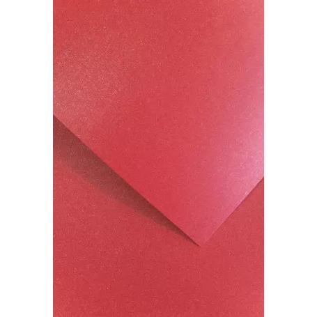 Papier wizytówkowy ozdobny GALERIA PAPIERU SAWANNA 220 g/ 20 ark. – czerwony  204813