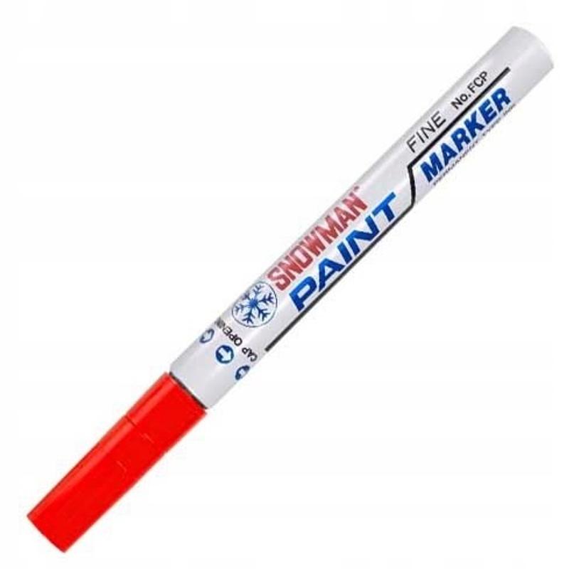 Marker olejowy SNOWMAN cienki CZERWONY