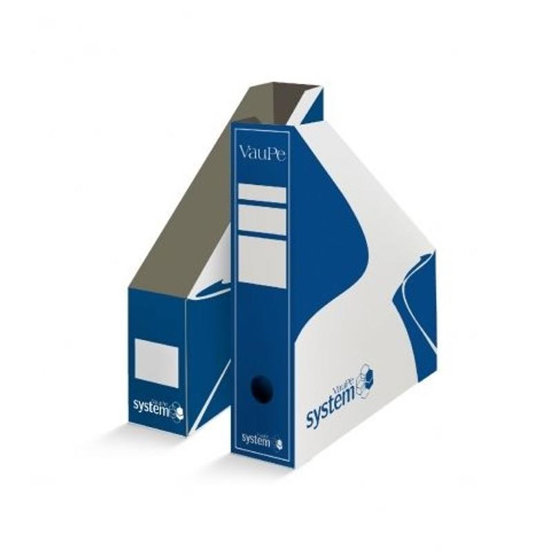 Pojemnik na dokumenty VAUPE papierowy ścięty  8cm 3490066-8 - niebieski