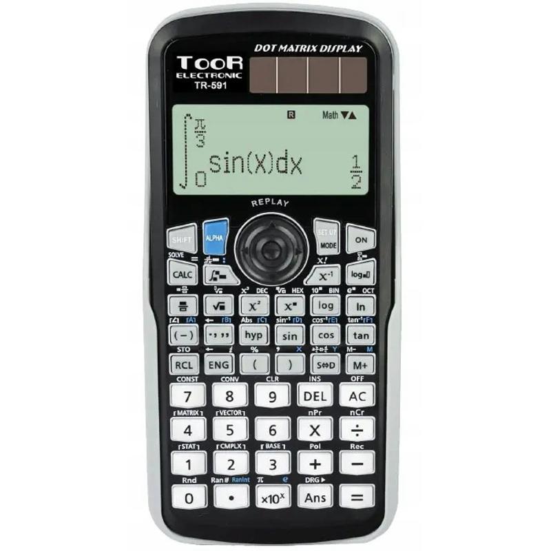 Kalkulator TOOR Electronic TR-591 12 pozycyjny - czarny  naukowy (NA MATURĘ)