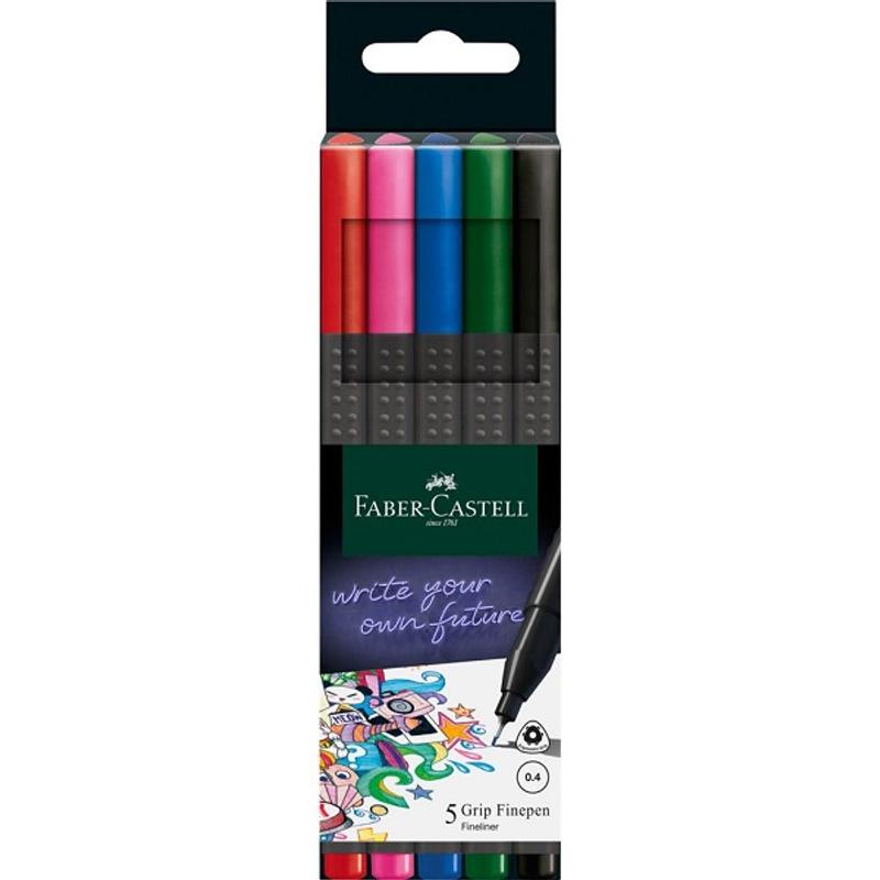 Cienkopis FABER-CASTELL Point Fine 0,4 komplet  5 kolorów