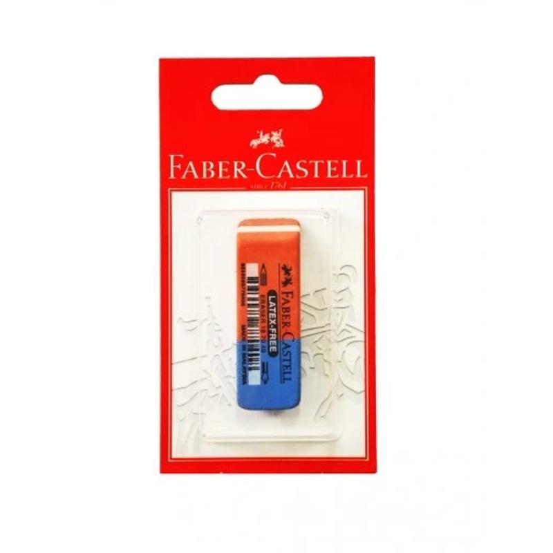 Gumka do ścierania FABER CASTELL LATEX-FREE 18 70 40 - czerwono/niebieska
