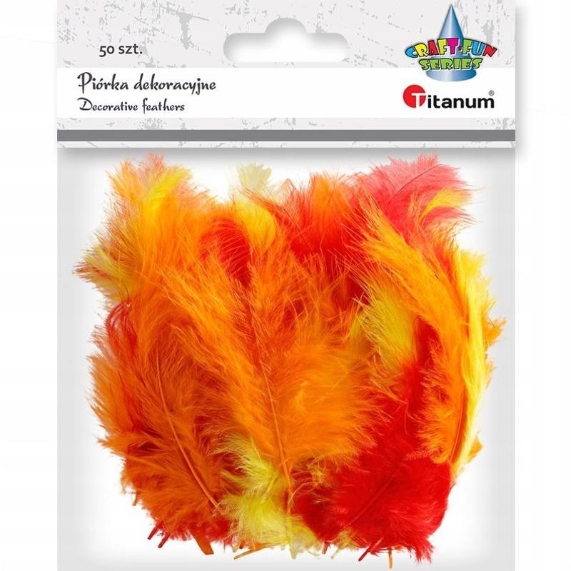 Piórka dekoracyjne TITANUM mix - a'50szt