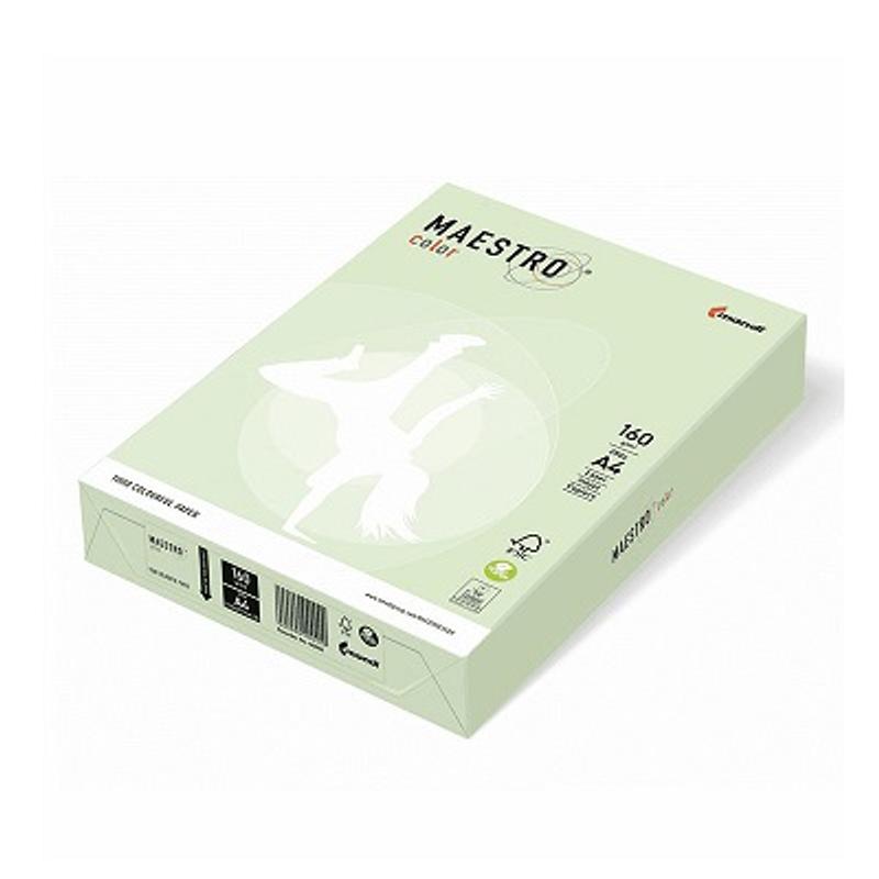 Papier A4 kolor 160g MAESTRO GN27 jasnozielony
