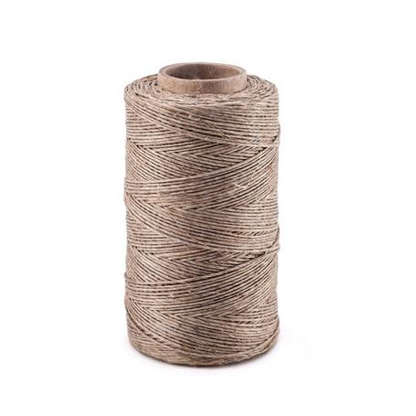 Sznurek, dratwa szara TRES  10dkg/120mb - nabłyszczona woskiem