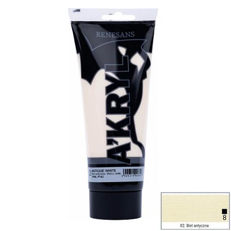 Farba akrylowa A’kryl RENESANS 200ml – biel antyczna