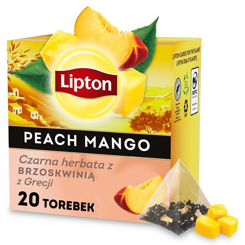 Herbata Lipton PIRAMIDKI Brzposkwinia Mango 20exp.