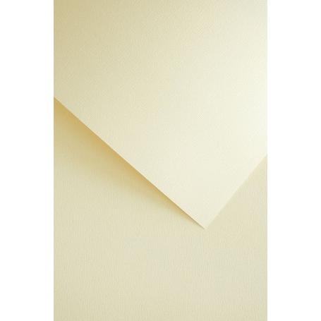 Papier wizytówkowy ozdobny GALERIA PAPIERU LEN 230g/20 ark. - kremowy 201832