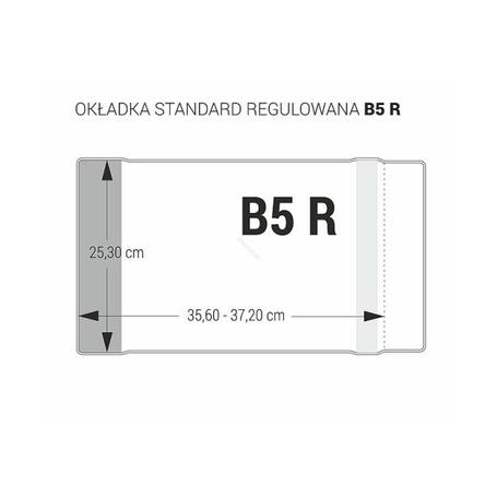 Okładka na podręcznik B5-R BIURFOL regulowana  1szt. (25,3 x 35,6/37,2)