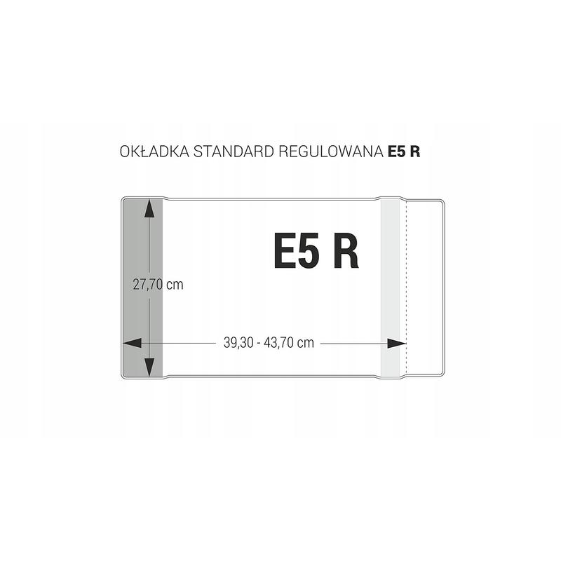Okładka na podręcznik E5 BIURFOL regulowana  1szt. (27,7 x 39,3/43,7)