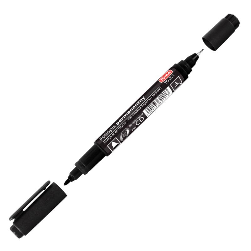 Marker Dwustronny TOMA CD TO-321 Czarny