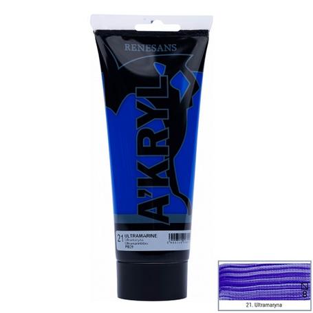 Farba akrylowa A’kryl RENESANS 200ml – ultramaryna