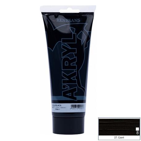 Farba akrylowa A’kryl RENESANS 200ml – czarny