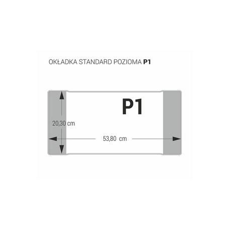 Okładka na podręcznik P1 pozioma BIURFOL regulowana  1szt. (20,3x53,9)