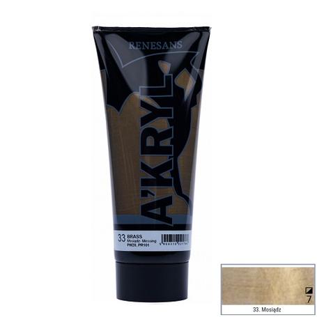 Farba akrylowa A’kryl RENESANS 200ml – mosiądz