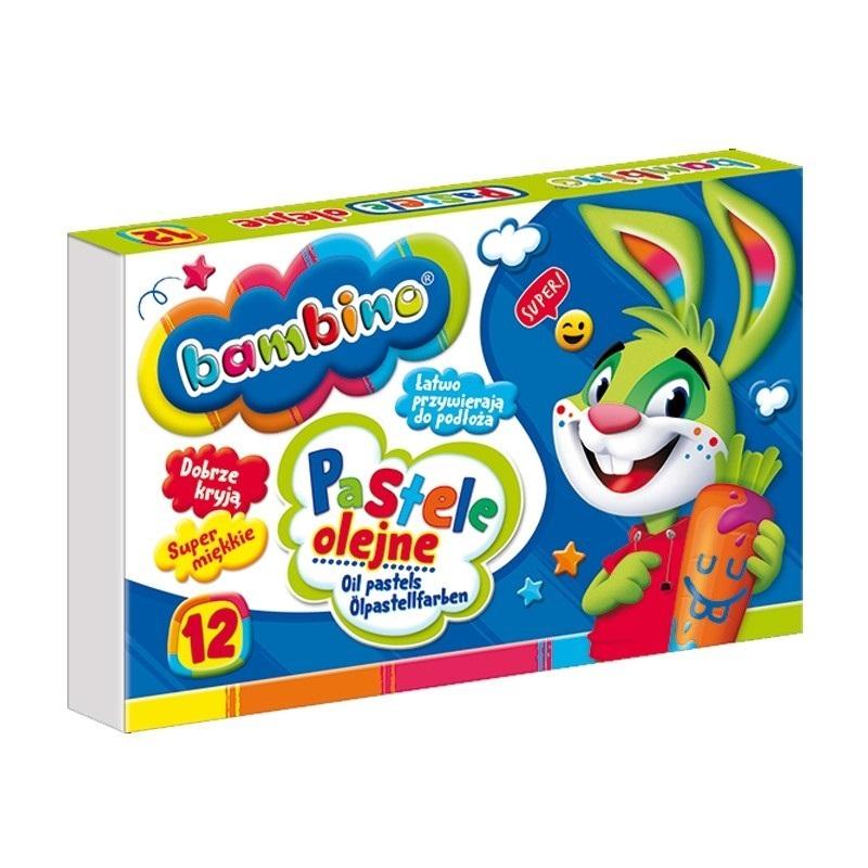 Kredki Pastele olejne BAMBINO 12 kolorów