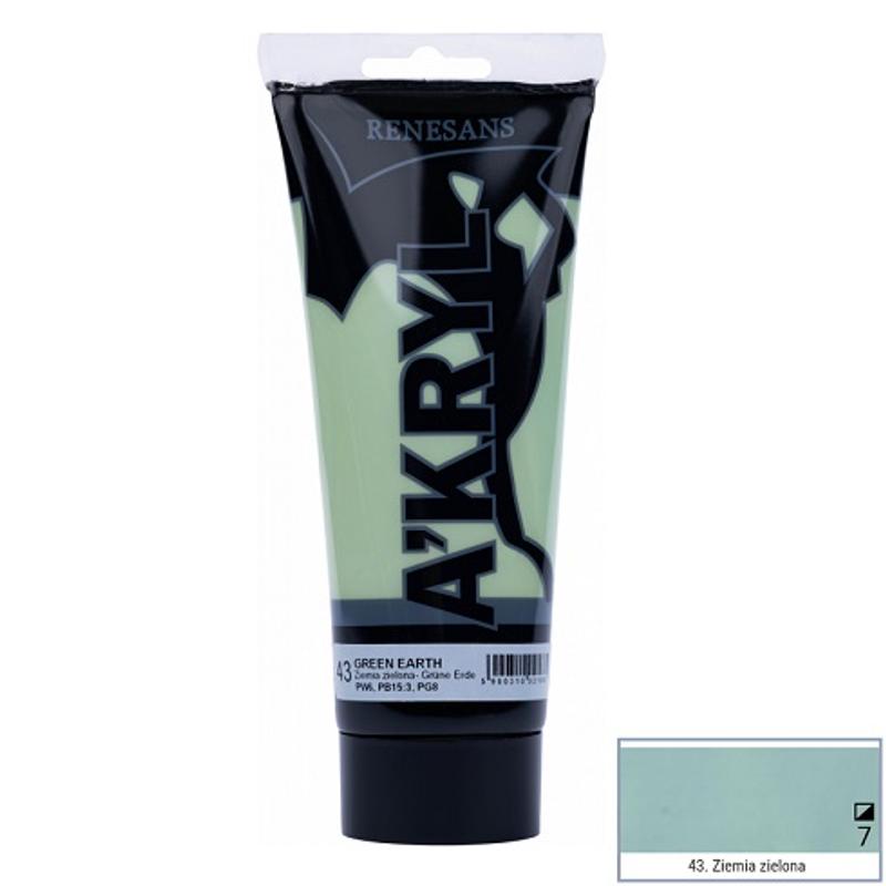 Farba akrylowa A’kryl RENESANS 200ml – ziemia zielona
