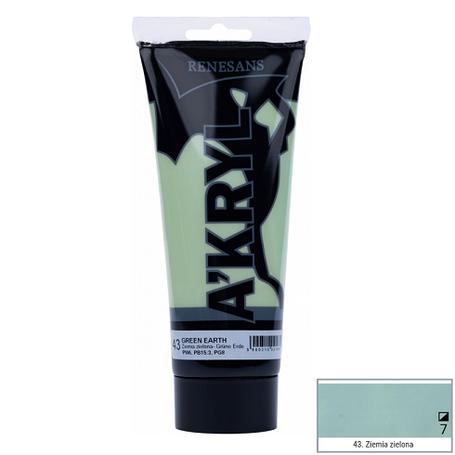 Farba akrylowa A’kryl RENESANS 200ml – ziemia zielona