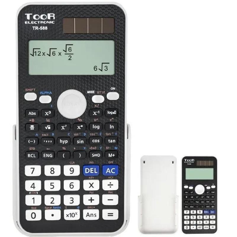 Kalkulator TOOR Electronic TR-588 12 pozycyjny - czarny  naukowy (NA MATURĘ)