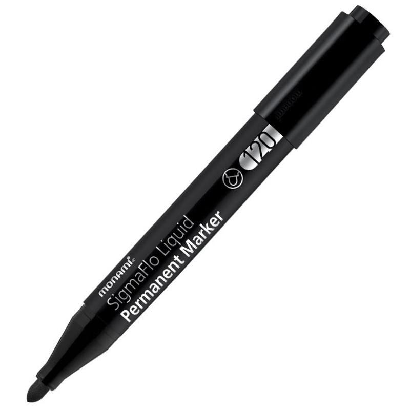 Marker MONAMI permanentny SigmaFlo B120 czarny - okrągła końcówka