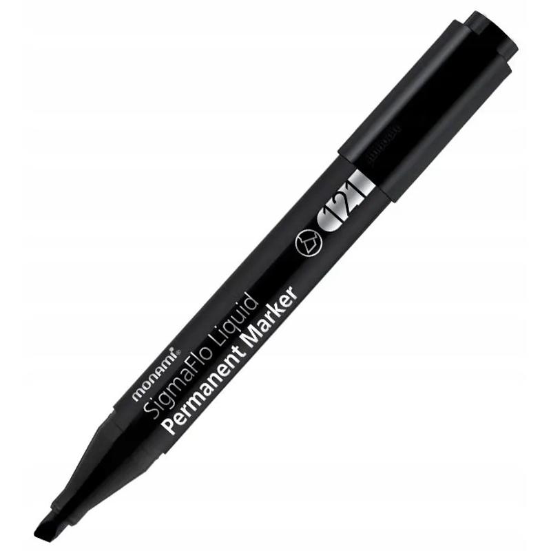 Marker MONAMI permanentny SigmaFlo C121 czarny - ścięta końcówka