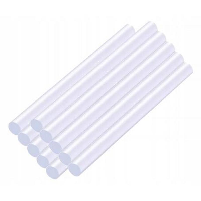 Wkład klej do pistoletu bezbarwny 11mm x 200mm zestaw zawiera 10 sztuk