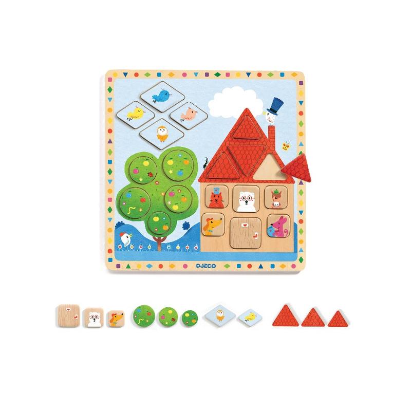 DJECO Puzzle drewniane LUDI & GEO DJ01803