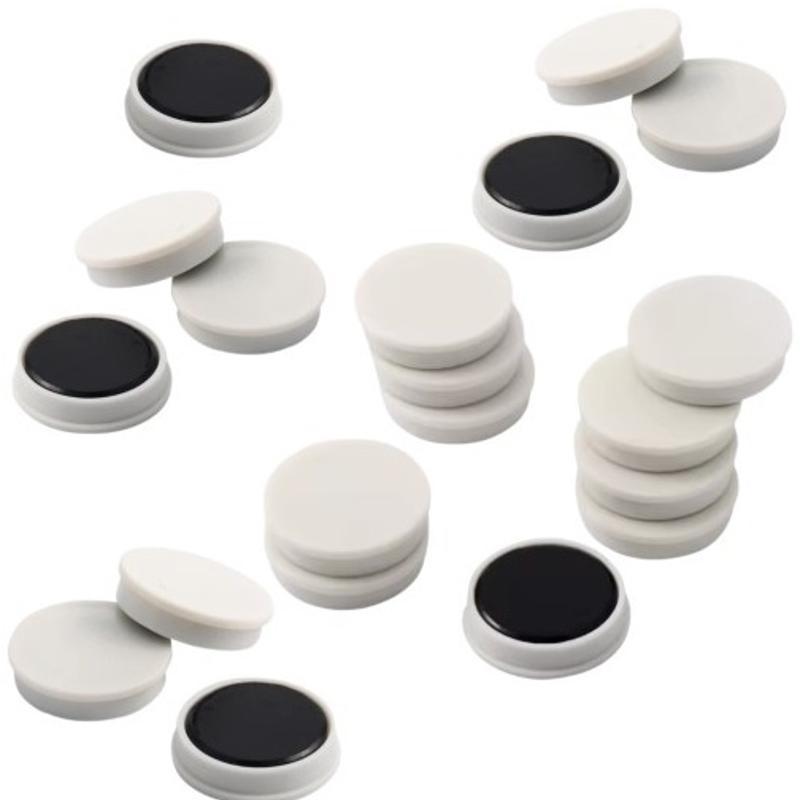 Magnesy Beczułki TRES - 30mm w kolorze białym