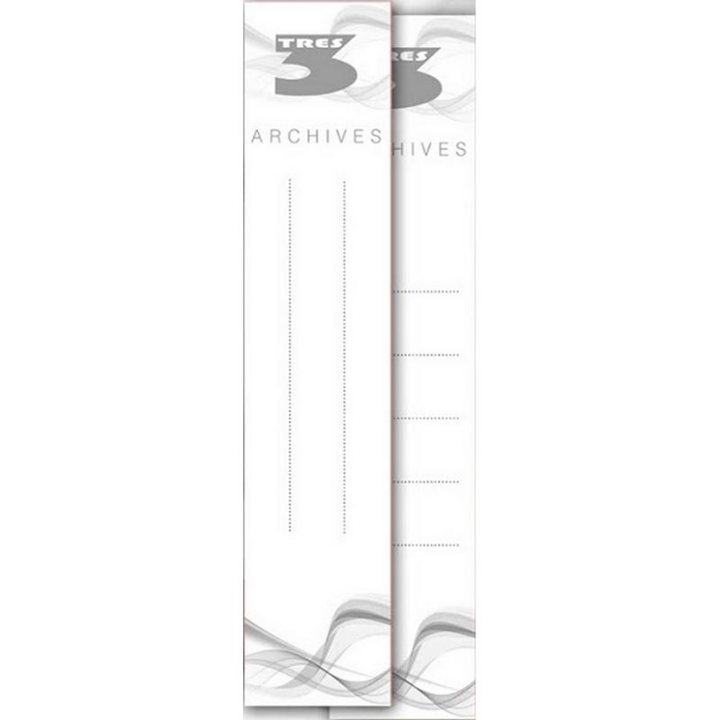 Nalepka- Etykieta do segregatora (33 x 152mm) 5cm TRES - blister 12szt.
