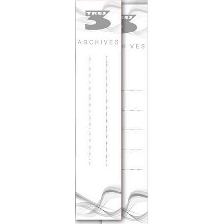 Nalepka- Etykieta do segregatora (33 x 152mm) 5cm TRES - blister 12szt.