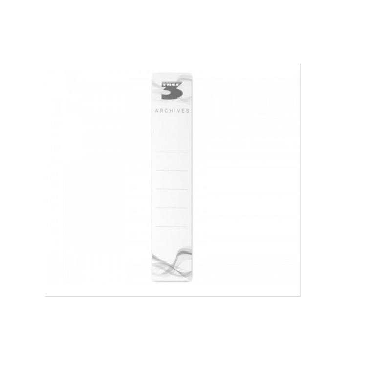 Nalepka- Etykieta do segregatora (33 x 152mm) 5cm TRES - blister 12szt.
