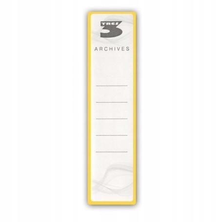 Nalepka na segregator (35 x 155 mm) 5cm TRES  samoprzylepna - blister 12szt.