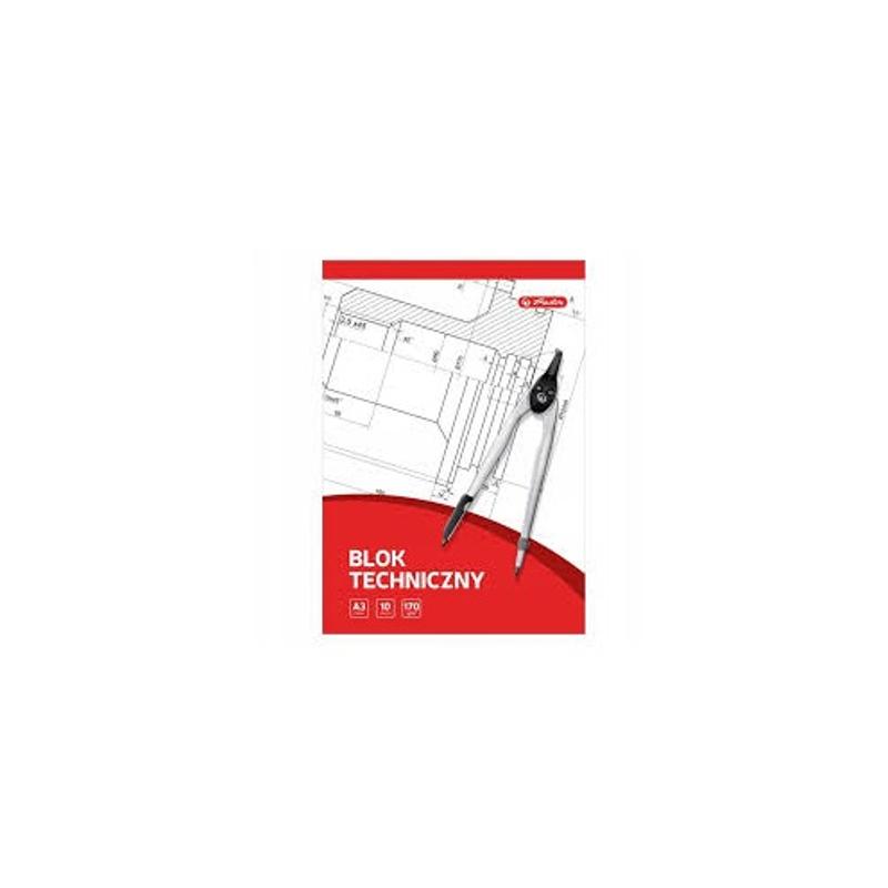 Blok A3 Techniczny biały HERLITZ 170g  10 kartek