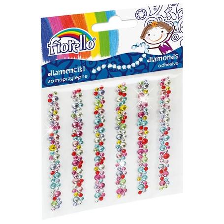 Dżety, diamenciki samoprzylepne FIORELLO mix kolorów GR-DS08