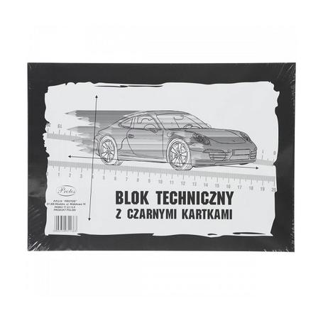 Blok A4 Techniczny czarny PROTOS