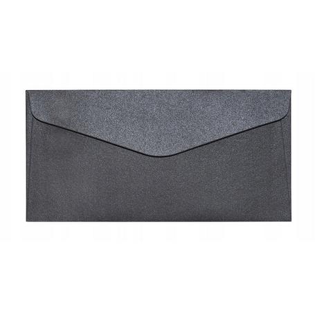Koperta ozdobna DL Pearl czarny a 10szt. 280177