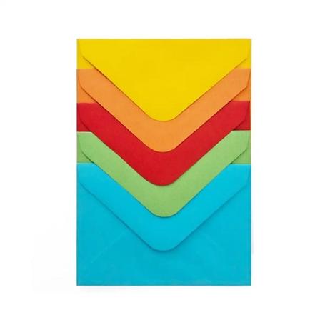 Koperta ozdobna 70mm x 100mm  Gładki mix kolorów intensywnych a 10szt  280453