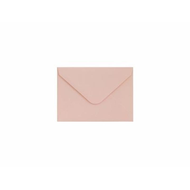 Koperta ozdobna 70mm x 100mm  Gładki pudrowy różowy, satynowany a 10szt.  280435