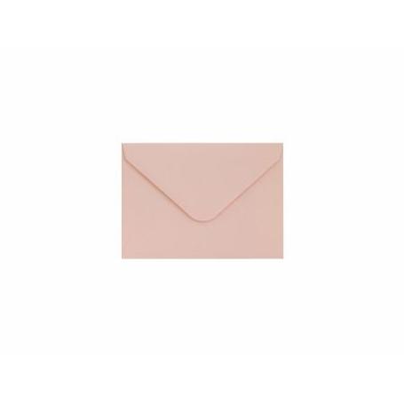 Koperta ozdobna 70mm x 100mm  Gładki pudrowy różowy, satynowany a 10szt.  280435