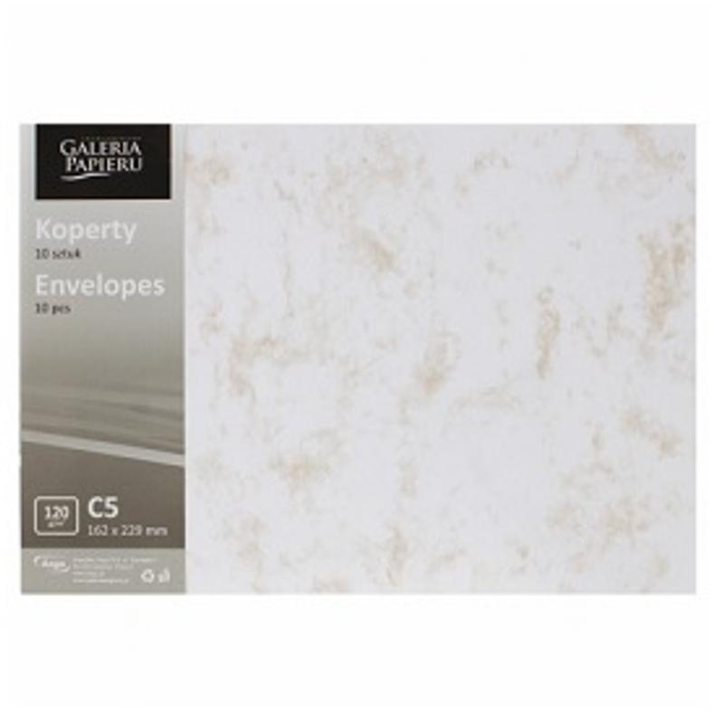 Koperta ozdobna C5 Marmur złoty, biały 120g 280693  a 10szt.