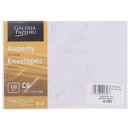 Koperta ozdobna C6 Wiatr Biały 120g 280206  a 10szt.