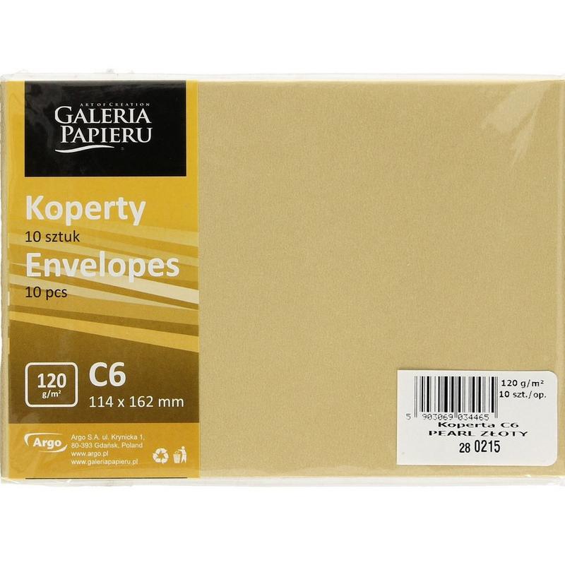 Koperta ozdobna C6 Pearl Złoty 120g 280215  a 10szt.